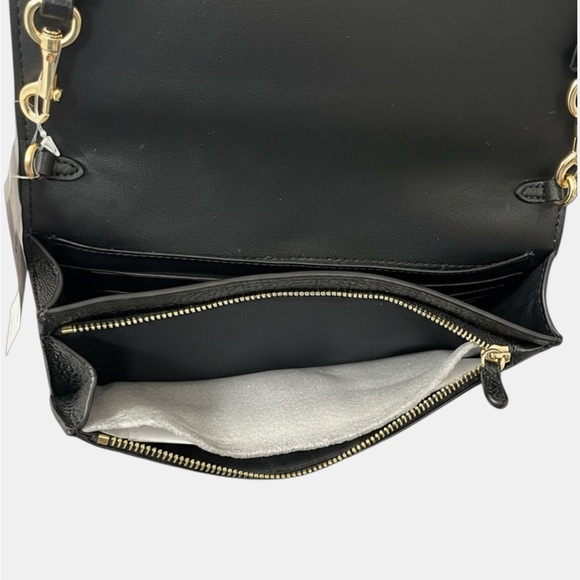 NWT Coach Black Foldover Crossbody Clutch - Picture 9 of 10